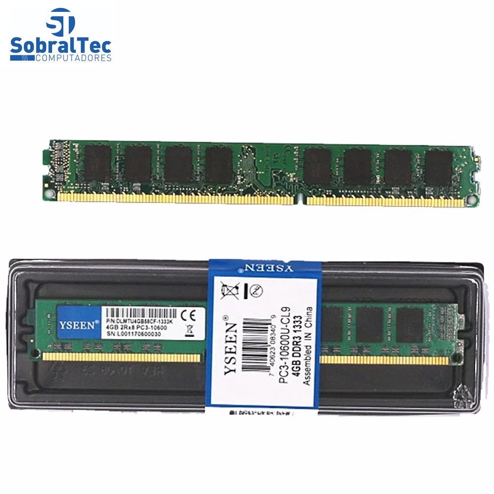 Memoria Ram Para Desktop Ddr3 4GB 1333 - Yseen (NAO VENDER SEPARADO DO KIT)